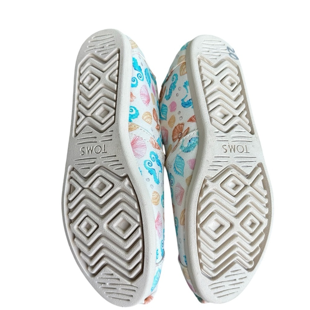 TOMS Women's Alpargata Natural Seashell Print Slip Ons - Picture 6 of 12